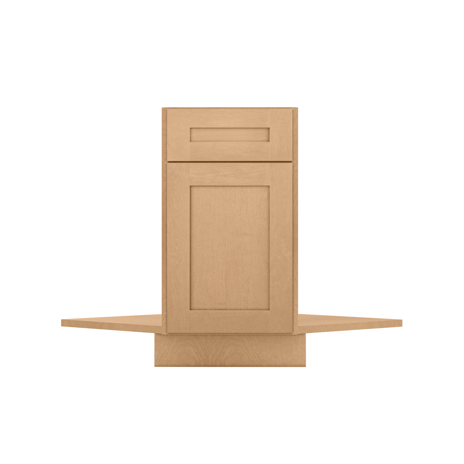 Sink Front Corner Base Kitchen Cabinet SFC36 Shaker Toffee LessCare 34.5 in. height 36 in. depth - Kitchen Cabinets