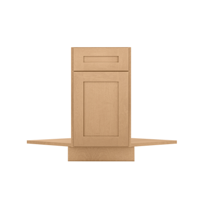 Sink Front Corner Base Kitchen Cabinet SFC36 Shaker Toffee LessCare 34.5 in. height 36 in. depth - Kitchen Cabinets
