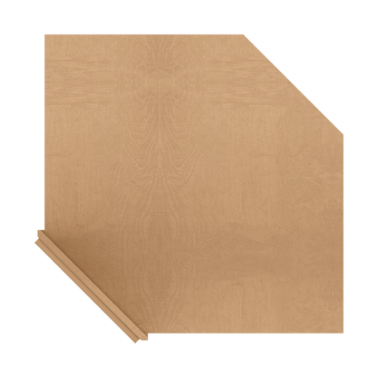 Sink Front Corner Base Kitchen Cabinet SFC36 Shaker Toffee LessCare 34.5 in. height 36 in. depth - Kitchen Cabinets