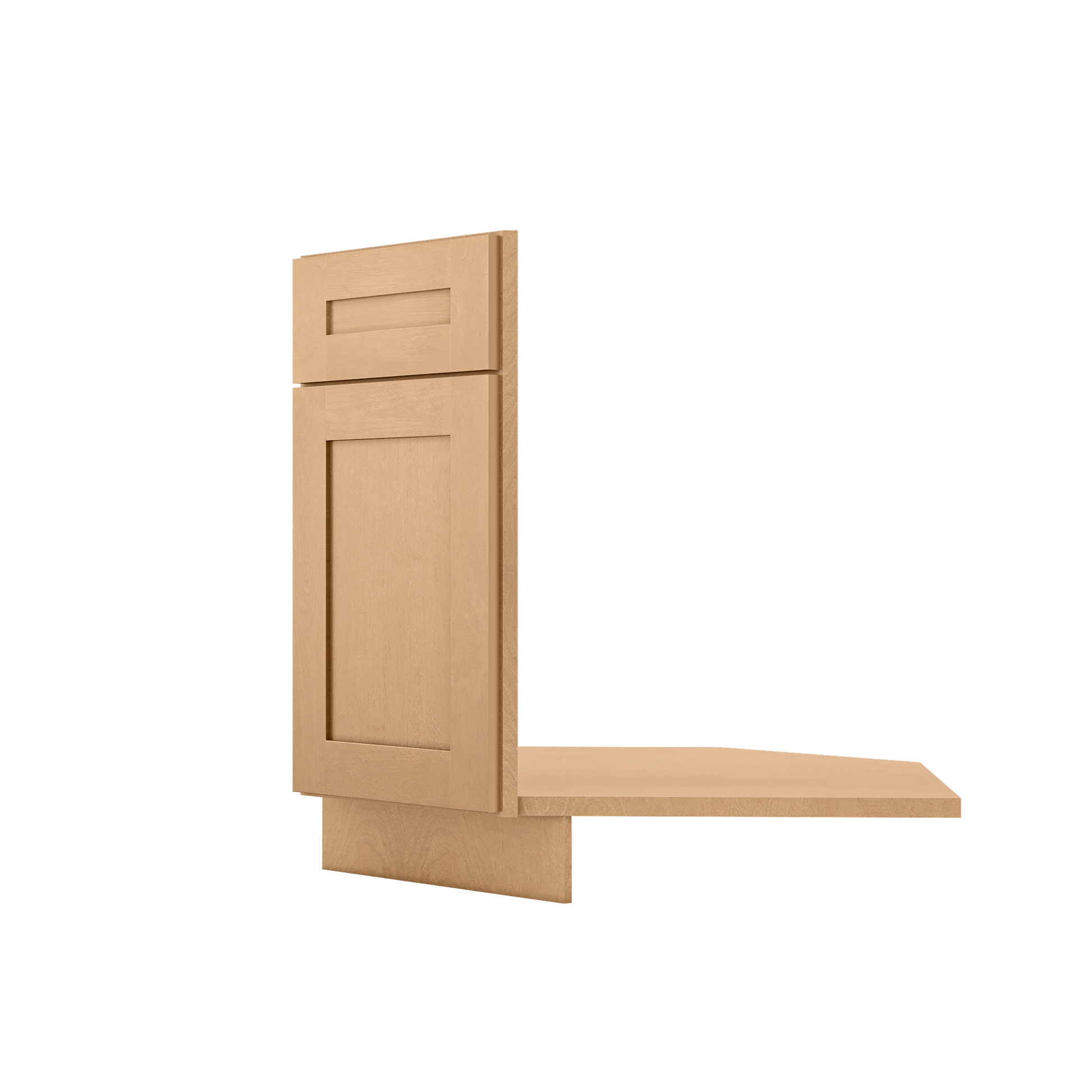 Sink Front Corner Base Kitchen Cabinet SFC36 Shaker Toffee LessCare 34.5 in. height 36 in. depth - Kitchen Cabinets