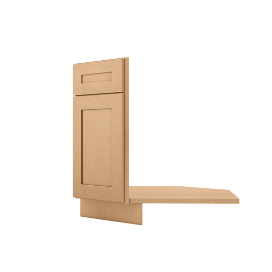 Sink Front Corner Base Kitchen Cabinet SFC36 Shaker Toffee LessCare 34.5 in. height 36 in. depth - Kitchen Cabinets