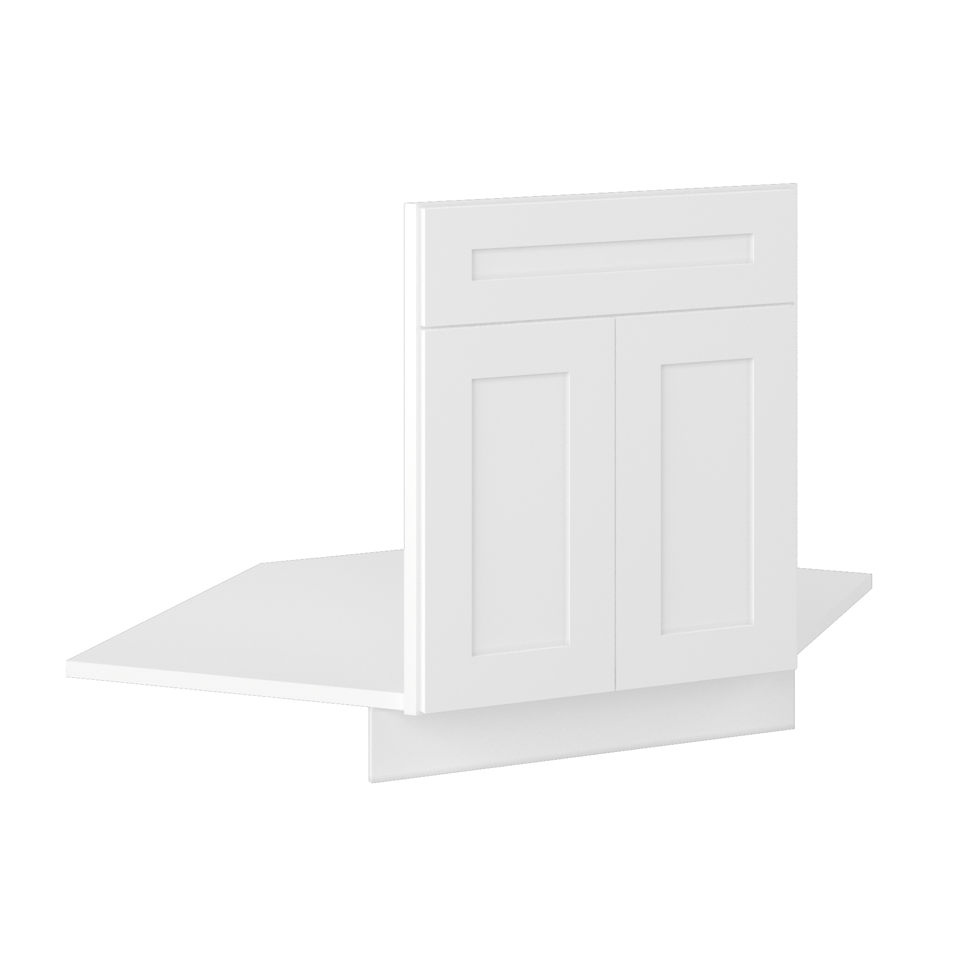 Sink Front Corner Base Kitchen Cabinet SFC42 Alpina White LessCare 34.5 in. height 42 in. depth - Kitchen Cabinets