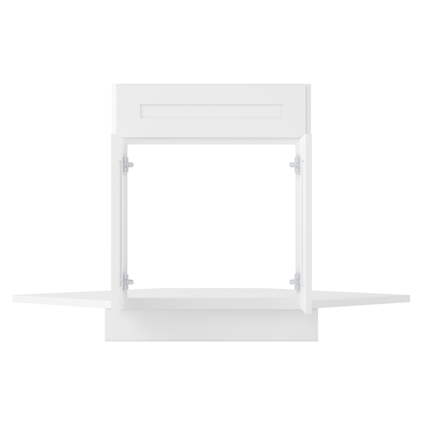 Sink Front Corner Base Kitchen Cabinet SFC42 Alpina White LessCare 34.5 in. height 42 in. depth - Kitchen Cabinets
