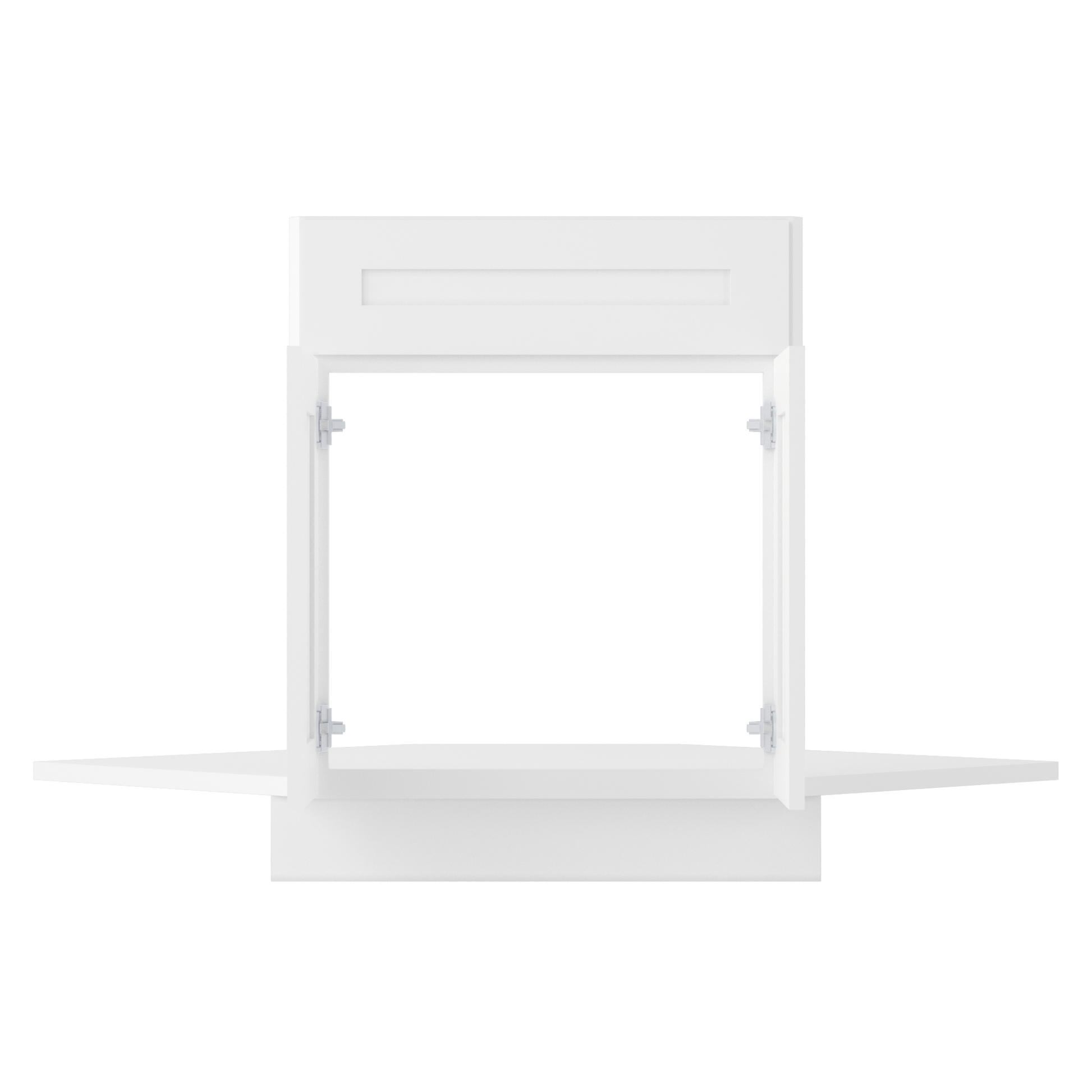Sink Front Corner Base Kitchen Cabinet SFC42 Alpina White LessCare 34.5 in. height 42 in. depth - Kitchen Cabinets