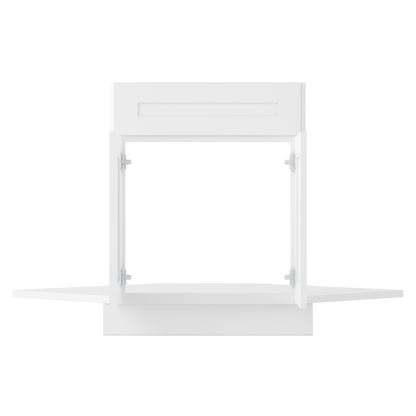 Sink Front Corner Base Kitchen Cabinet SFC42 Alpina White LessCare 34.5 in. height 42 in. depth - Kitchen Cabinets