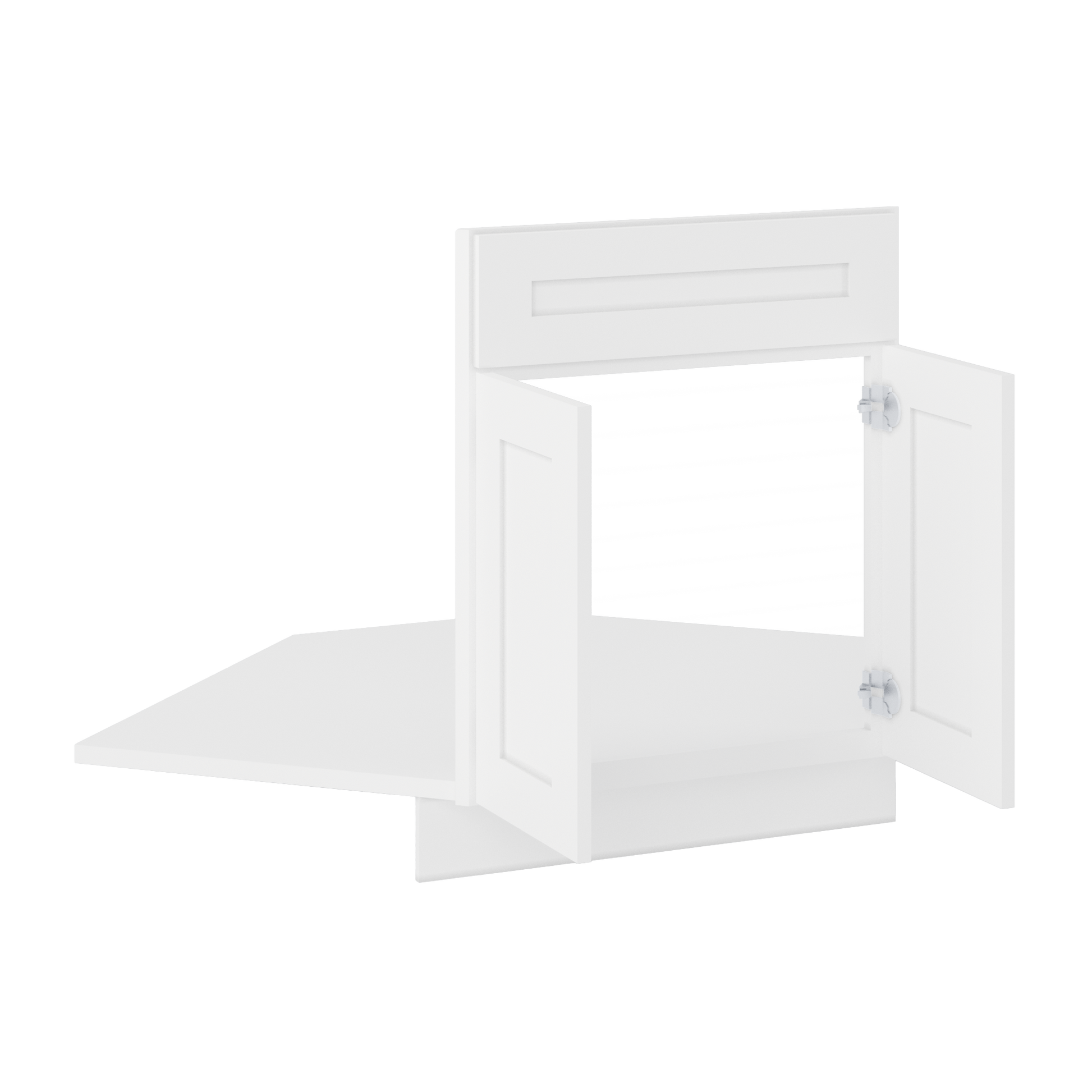 Sink Front Corner Base Kitchen Cabinet SFC42 Alpina White LessCare 34.5 in. height 42 in. depth - Kitchen Cabinets