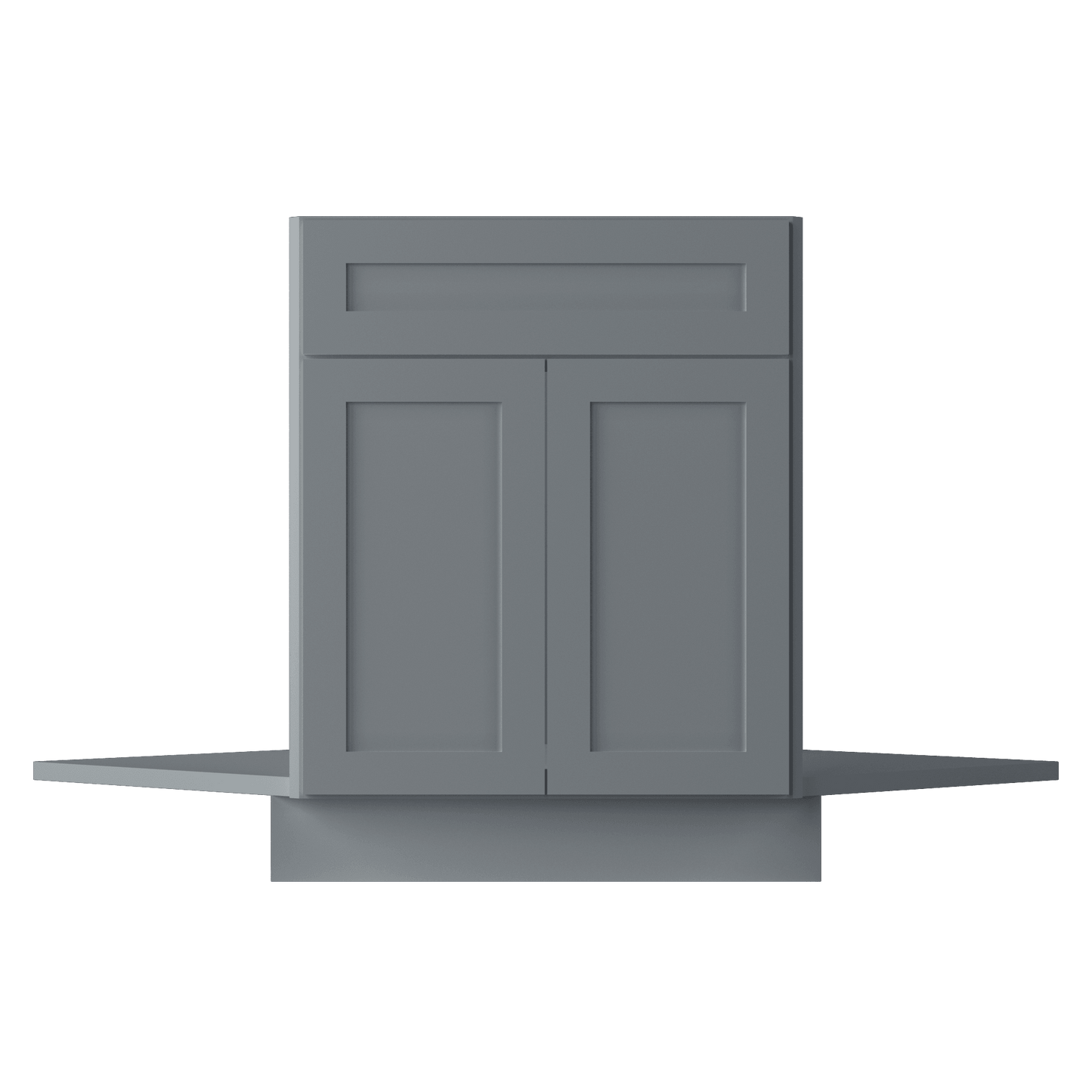 Sink Front Corner Base Kitchen Cabinet SFC42 Colonial Gray LessCare 34.5 in. height 42 in. depth - Kitchen Cabinets
