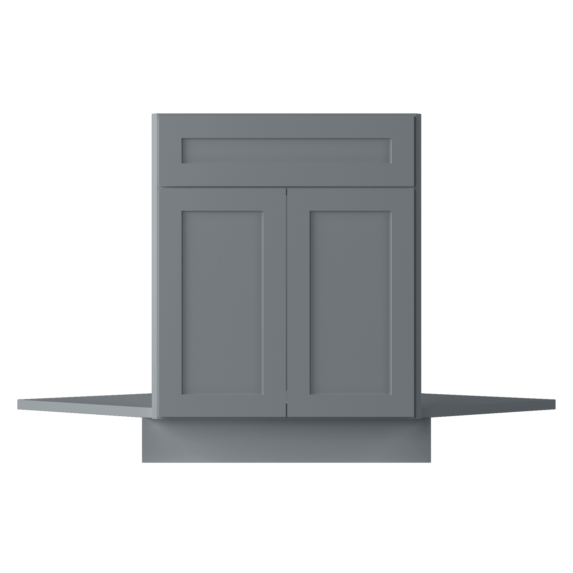 Sink Front Corner Base Kitchen Cabinet SFC42 Colonial Gray LessCare 34.5 in. height 42 in. depth - Kitchen Cabinets
