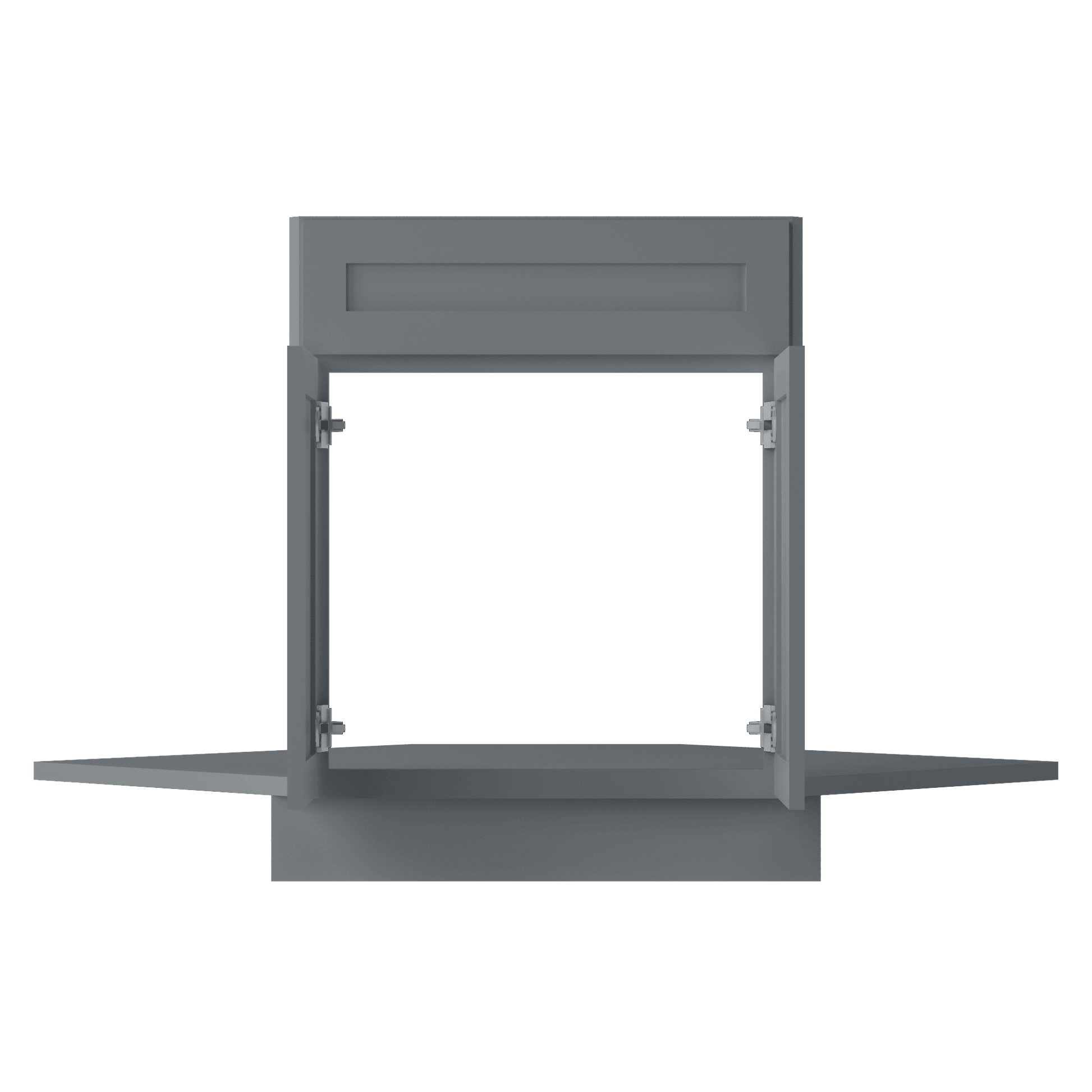 Sink Front Corner Base Kitchen Cabinet SFC42 Colonial Gray LessCare 34.5 in. height 42 in. depth - Kitchen Cabinets