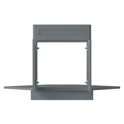 Sink Front Corner Base Kitchen Cabinet SFC42 Colonial Gray LessCare 34.5 in. height 42 in. depth - Kitchen Cabinets