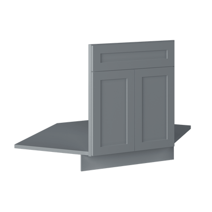 Sink Front Corner Base Kitchen Cabinet SFC42 Colonial Gray LessCare 34.5 in. height 42 in. depth - Kitchen Cabinets