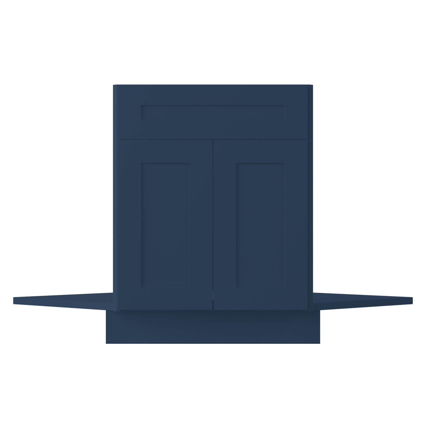 Sink Front Corner Base Kitchen Cabinet SFC42 Danbury Blue LessCare 34.5 in. height 42 in. depth - Kitchen Cabinets