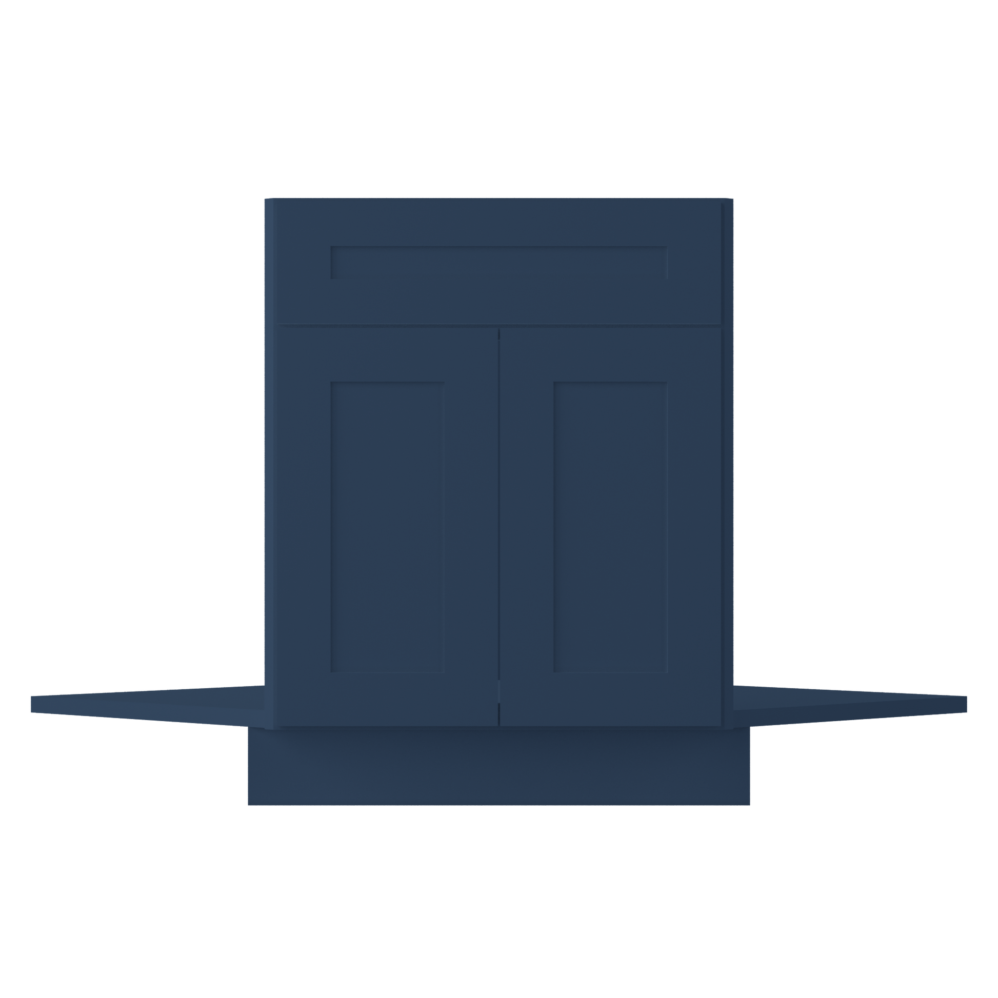 Sink Front Corner Base Kitchen Cabinet SFC42 Danbury Blue LessCare 34.5 in. height 42 in. depth - Kitchen Cabinets