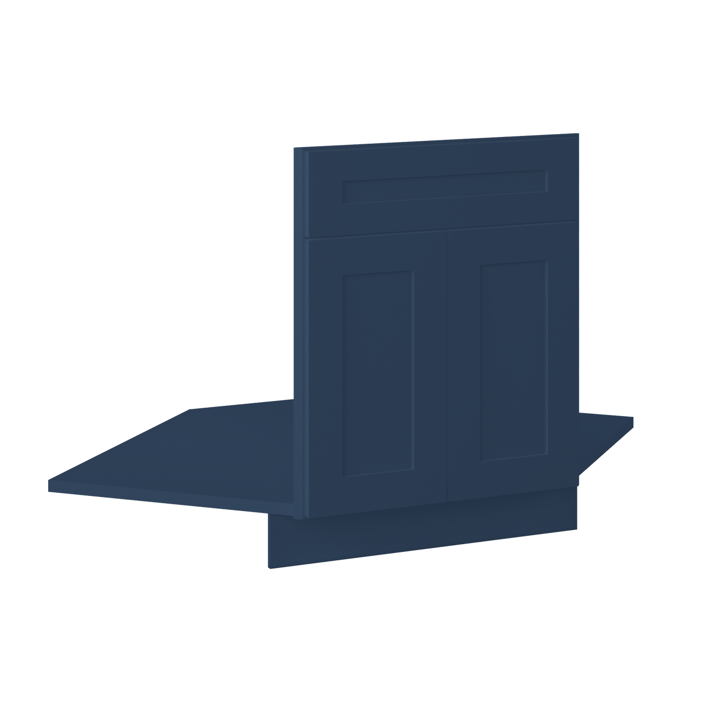 Sink Front Corner Base Kitchen Cabinet SFC42 Danbury Blue LessCare 34.5 in. height 42 in. depth - Kitchen Cabinets