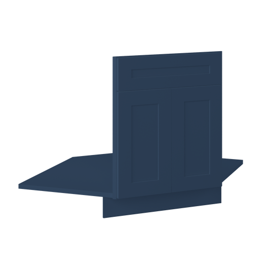 Sink Front Corner Base Kitchen Cabinet SFC42 Danbury Blue LessCare 34.5 in. height 42 in. depth - Kitchen Cabinets