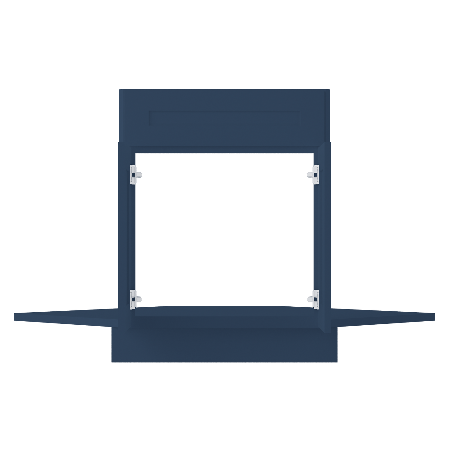 Sink Front Corner Base Kitchen Cabinet SFC42 Danbury Blue LessCare 34.5 in. height 42 in. depth - Kitchen Cabinets