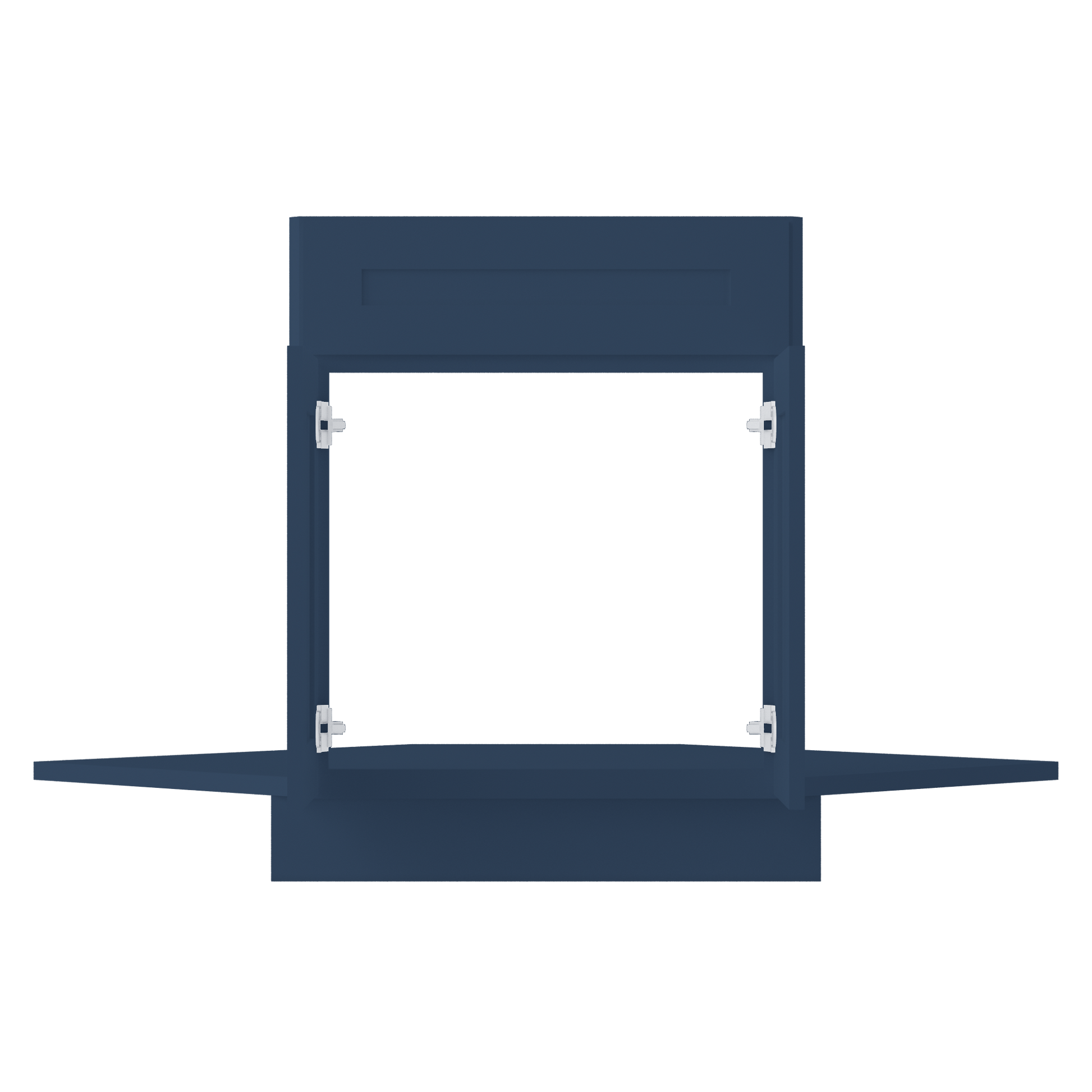 Sink Front Corner Base Kitchen Cabinet SFC42 Danbury Blue LessCare 34.5 in. height 42 in. depth - Kitchen Cabinets