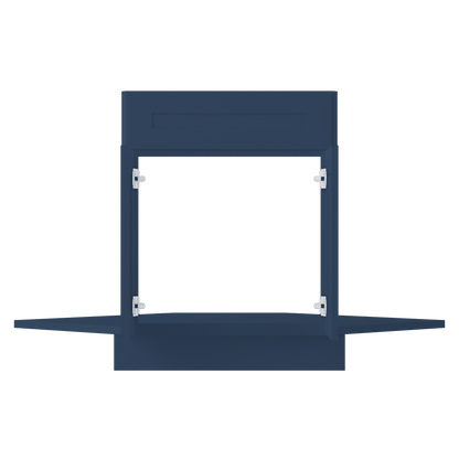 Sink Front Corner Base Kitchen Cabinet SFC42 Danbury Blue LessCare 34.5 in. height 42 in. depth - Kitchen Cabinets