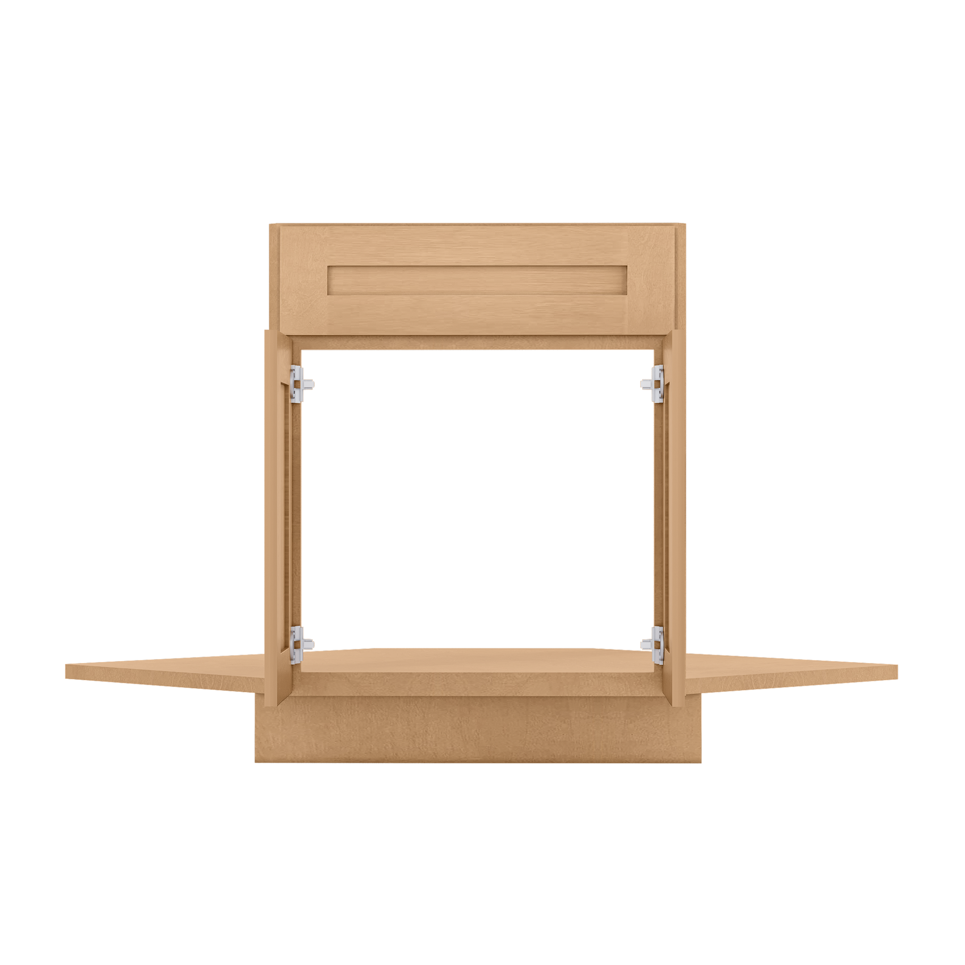 Sink Front Corner Base Kitchen Cabinet SFC42 Shaker Toffee LessCare 34.5 in. height 42 in. depth - Kitchen Cabinets