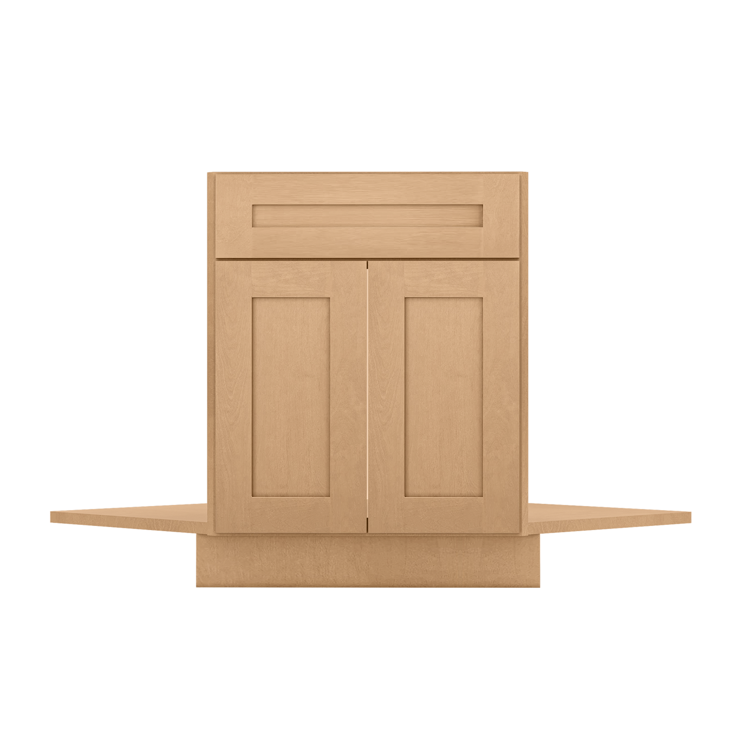 Sink Front Corner Base Kitchen Cabinet SFC42 Shaker Toffee LessCare 34.5 in. height 42 in. depth - Kitchen Cabinets