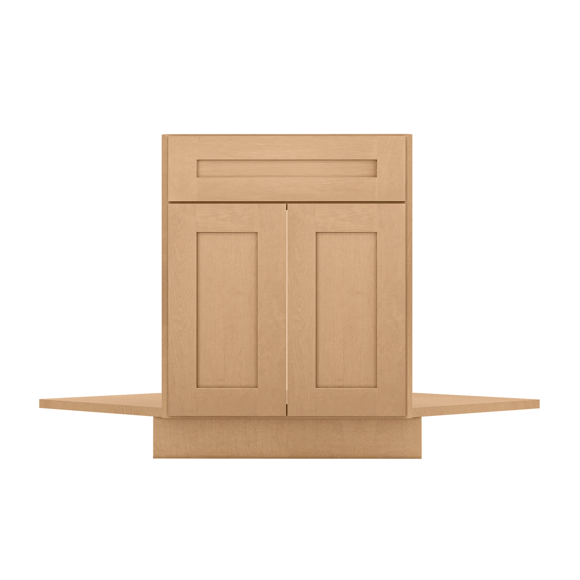 Sink Front Corner Base Kitchen Cabinet SFC42 Shaker Toffee LessCare 34.5 in. height 42 in. depth - Kitchen Cabinets