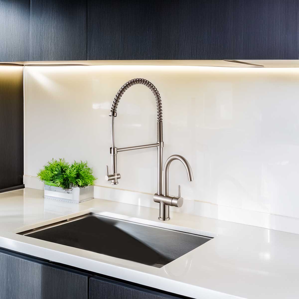 Spring Type Industrial Style Pull-Out Kitchen Faucet LK16B - Faucets