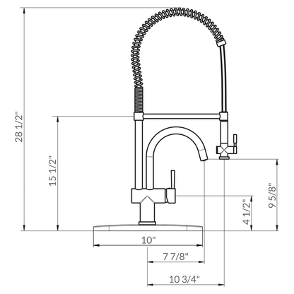 Spring Type Industrial Style Pull-Out Kitchen Faucet LK16B - Faucets