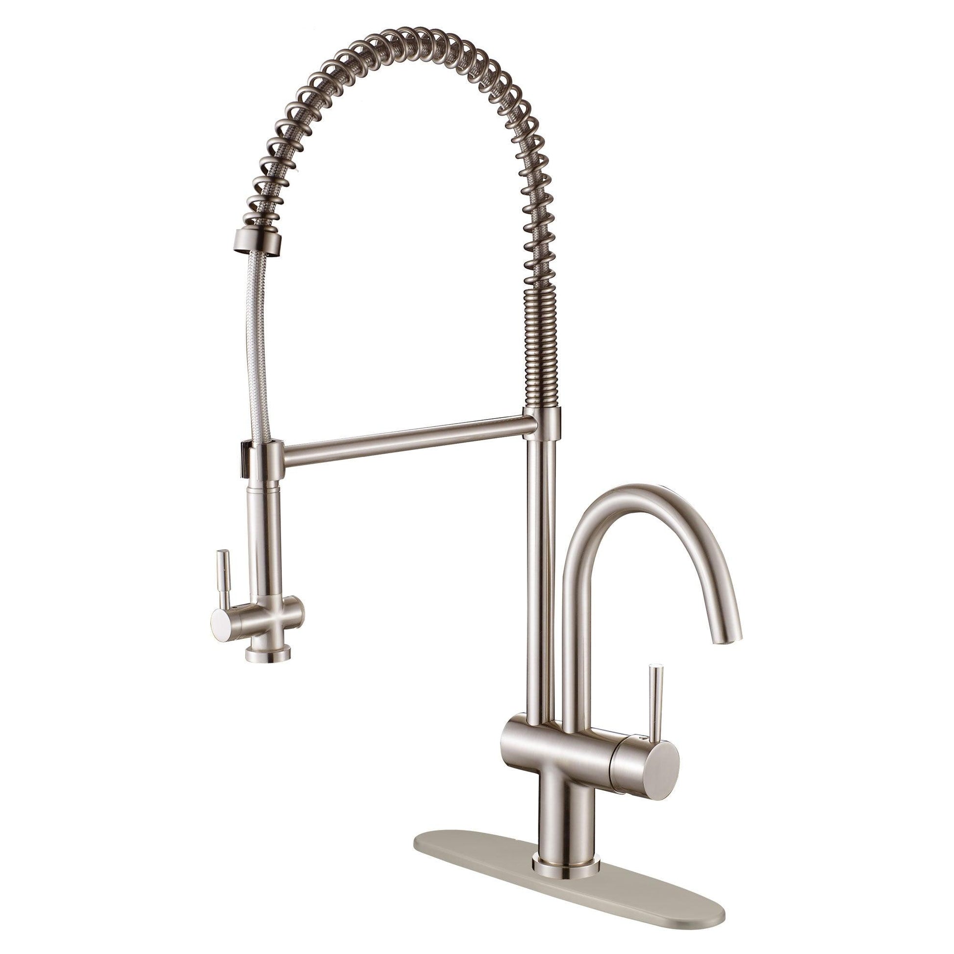Spring Type Industrial Style Pull-Out Kitchen Faucet LK16B - Faucets