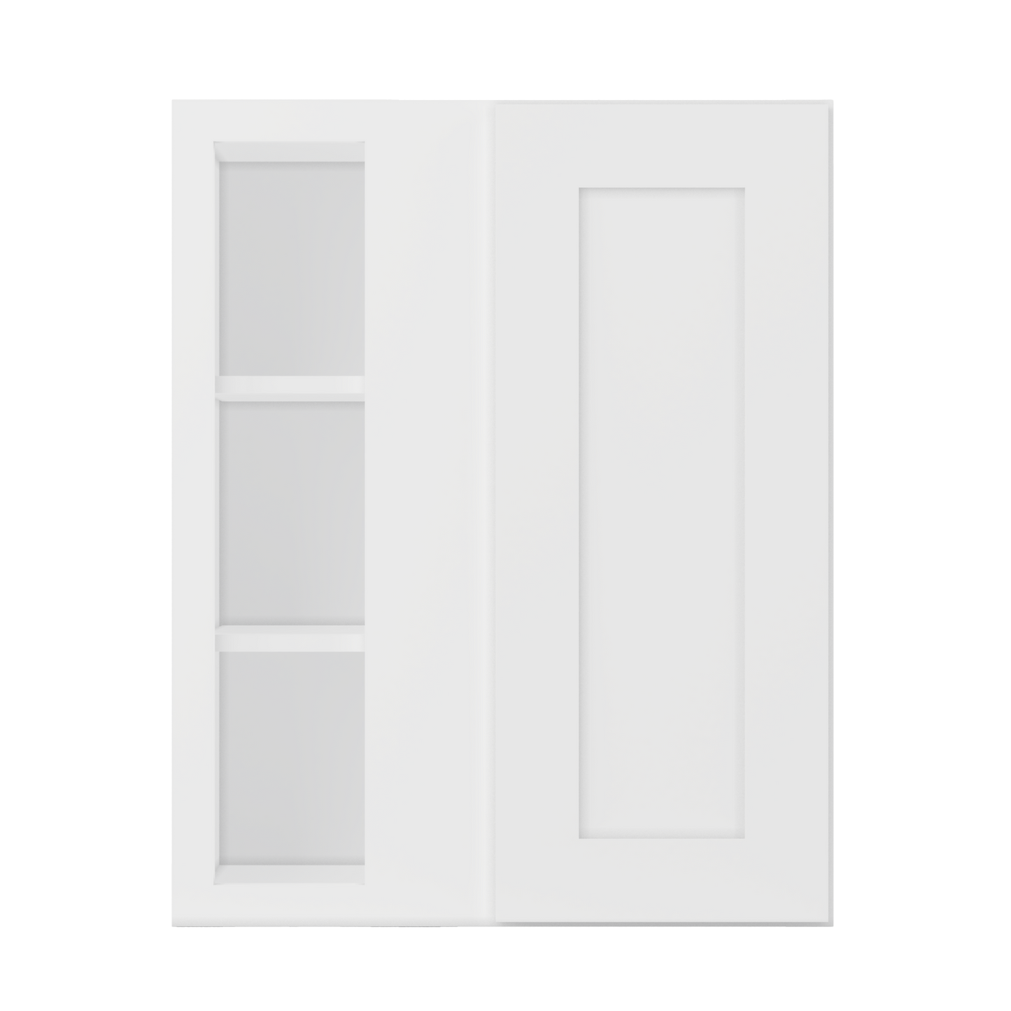 Square Corner Wall Blind Reversible Kitchen Cabinet SC2430 Alpina White LessCare 24 in. width 30 in. height 12 in.