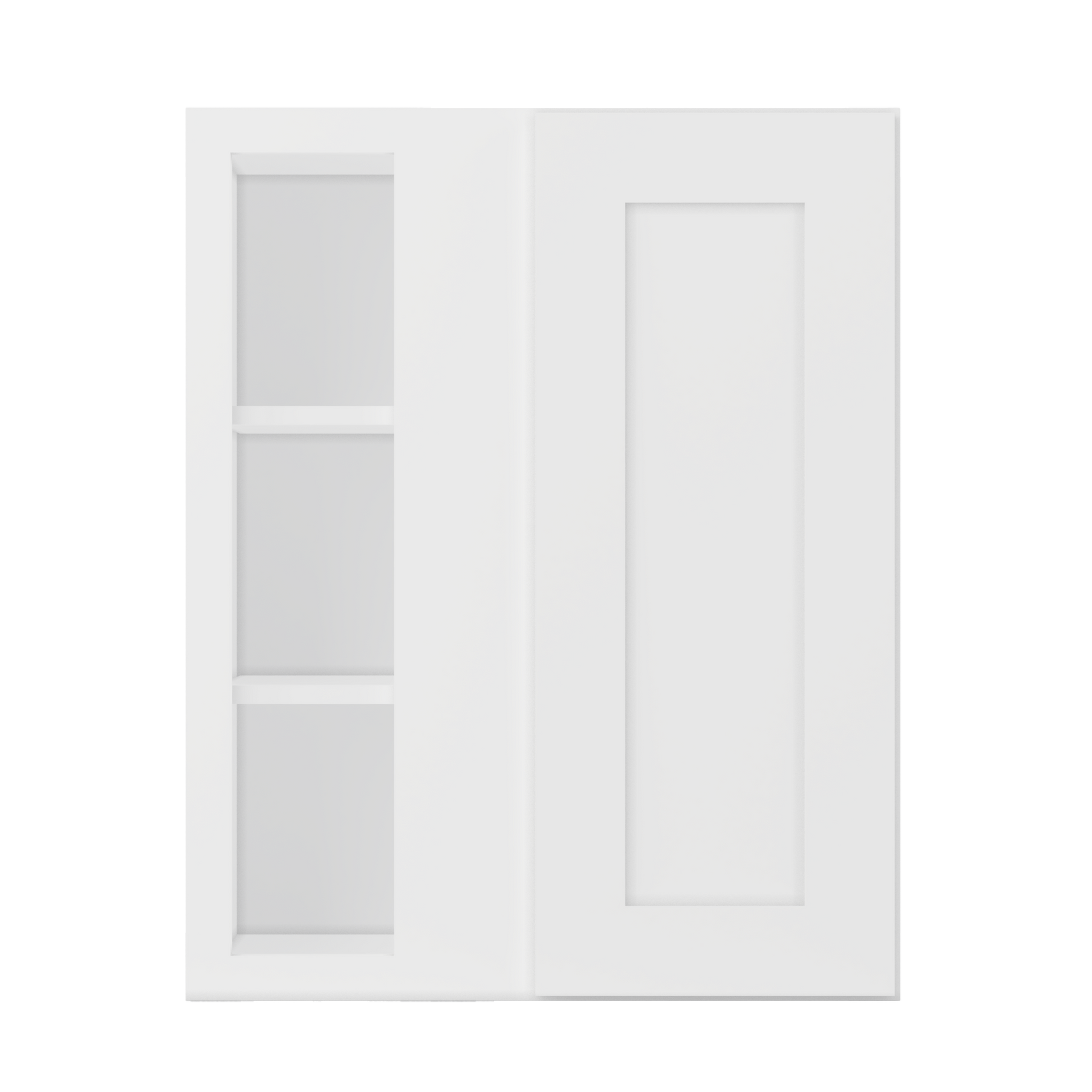 Square Corner Wall Blind Reversible Kitchen Cabinet SC2430 Alpina White LessCare 24 in. width 30 in. height 12 in.