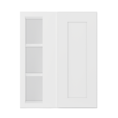 Square Corner Wall Blind Reversible Kitchen Cabinet SC2430 Alpina White LessCare 24 in. width 30 in. height 12 in.