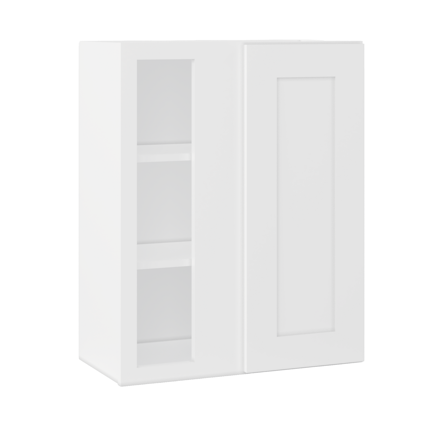 Square Corner Wall Blind Reversible Kitchen Cabinet SC2430 Alpina White LessCare 24 in. width 30 in. height 12 in.