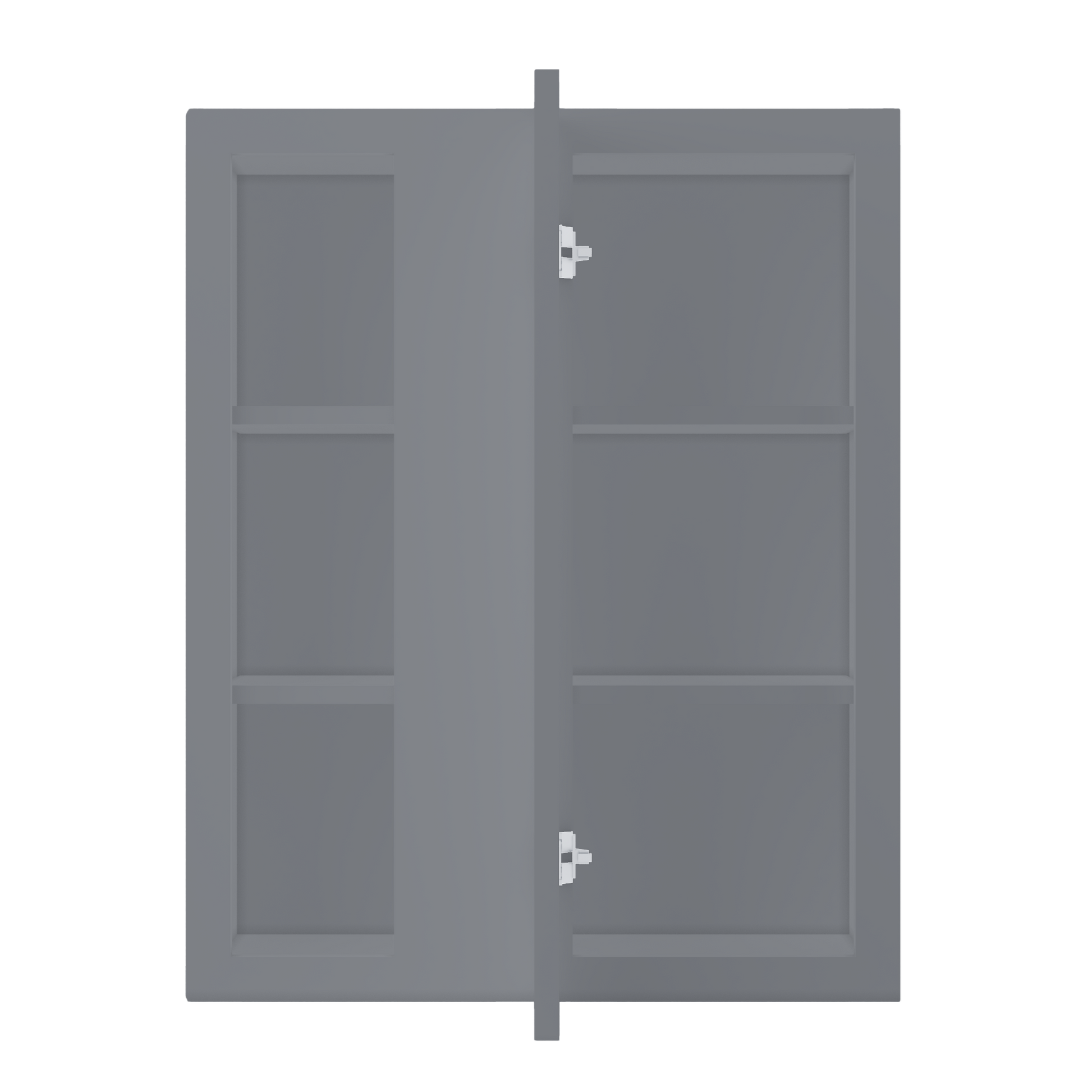 Square Corner Wall Blind Reversible Kitchen Cabinet SC2430 Colonial Gray LessCare 24 in. width 30 in. height 12 in.