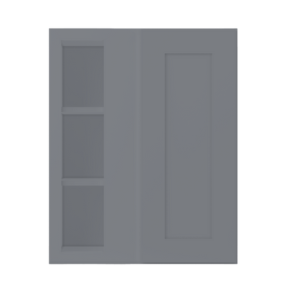 Square Corner Wall Blind Reversible Kitchen Cabinet SC2430 Colonial Gray LessCare 24 in. width 30 in. height 12 in.