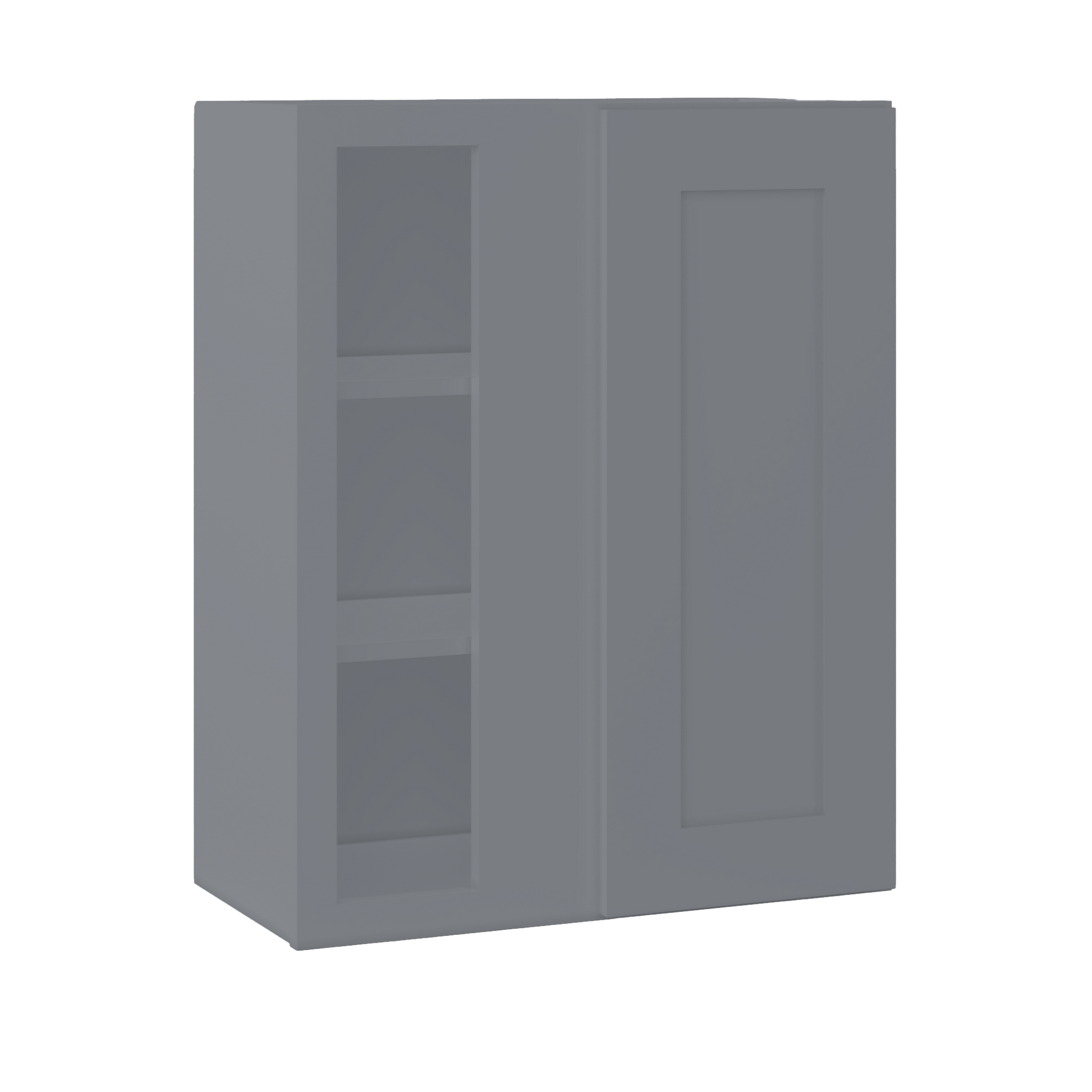 Square Corner Wall Blind Reversible Kitchen Cabinet SC2430 Colonial Gray LessCare 24 in. width 30 in. height 12 in.