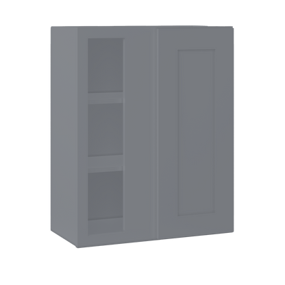 Square Corner Wall Blind Reversible Kitchen Cabinet SC2430 Colonial Gray LessCare 24 in. width 30 in. height 12 in.