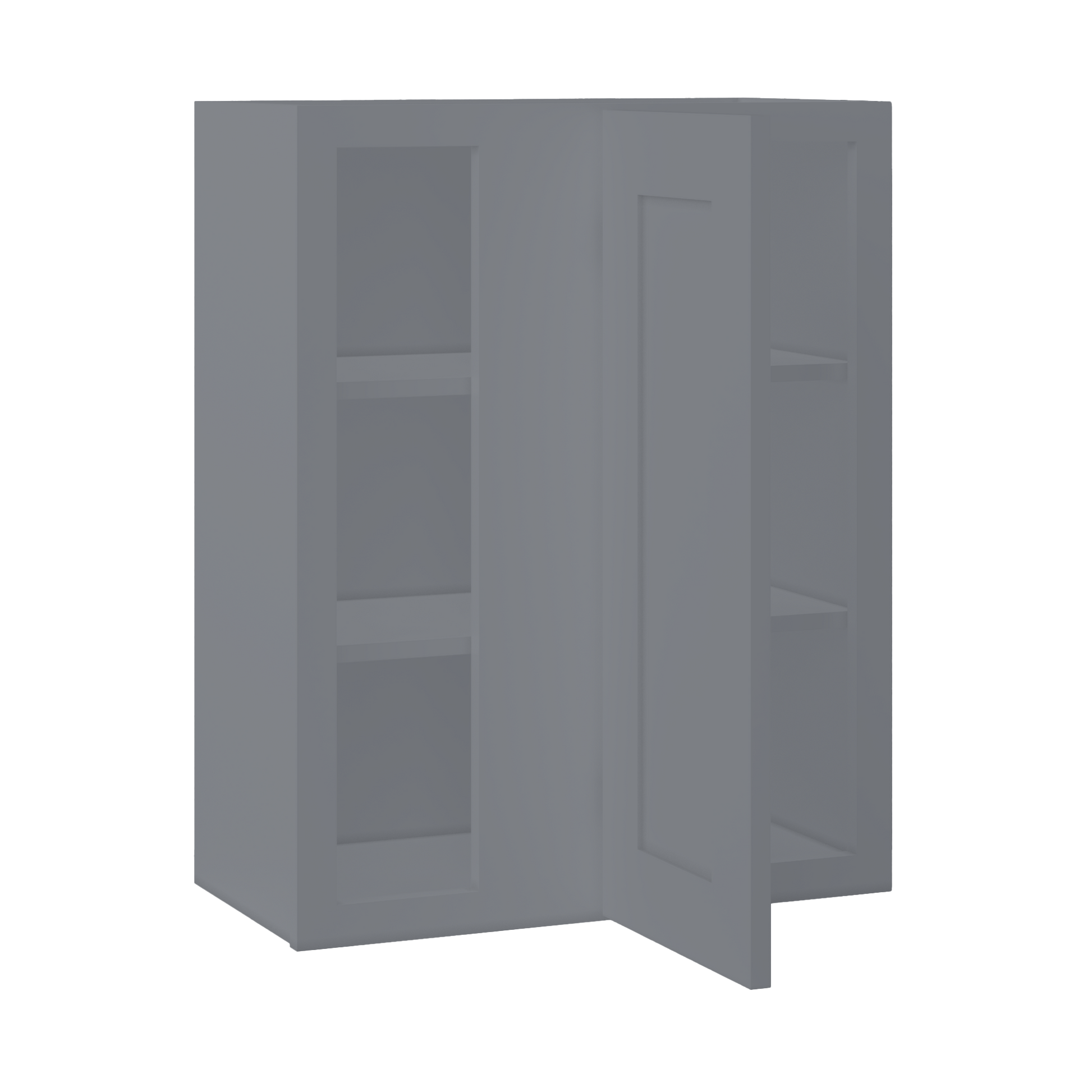 Square Corner Wall Blind Reversible Kitchen Cabinet SC2430 Colonial Gray LessCare 24 in. width 30 in. height 12 in.