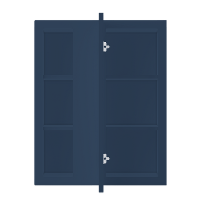 Square Corner Wall Blind Reversible Kitchen Cabinet SC2430 Danbury Blue LessCare 24 in. width 30 in. height 12 in.