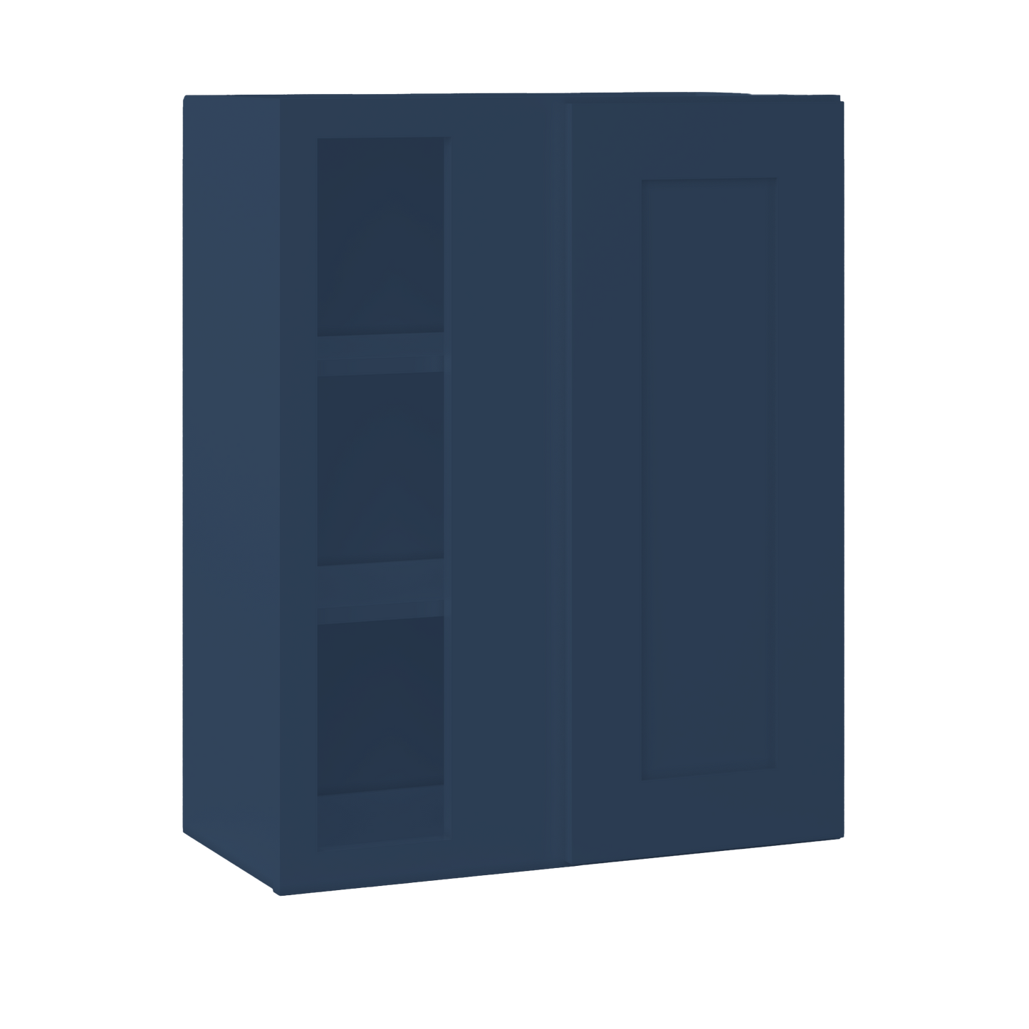 Square Corner Wall Blind Reversible Kitchen Cabinet SC2430 Danbury Blue LessCare 24 in. width 30 in. height 12 in.