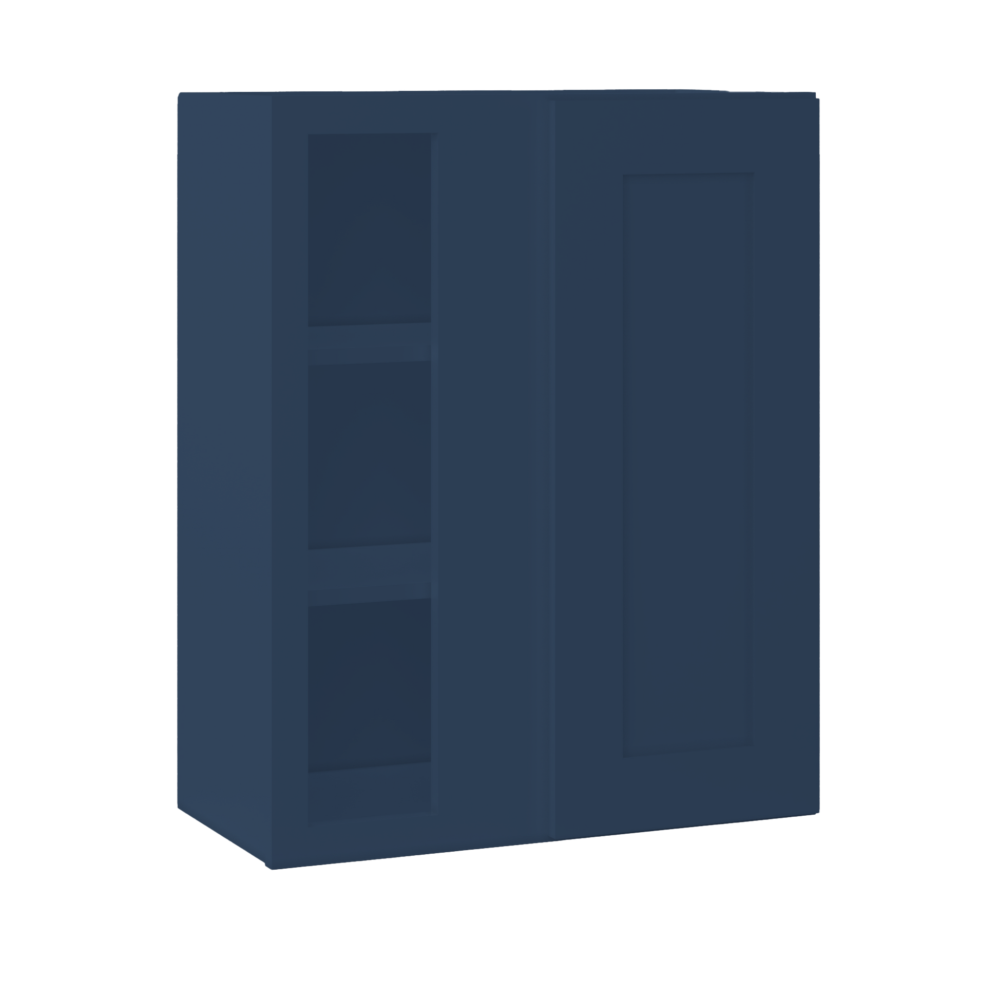 Square Corner Wall Blind Reversible Kitchen Cabinet SC2430 Danbury Blue LessCare 24 in. width 30 in. height 12 in.