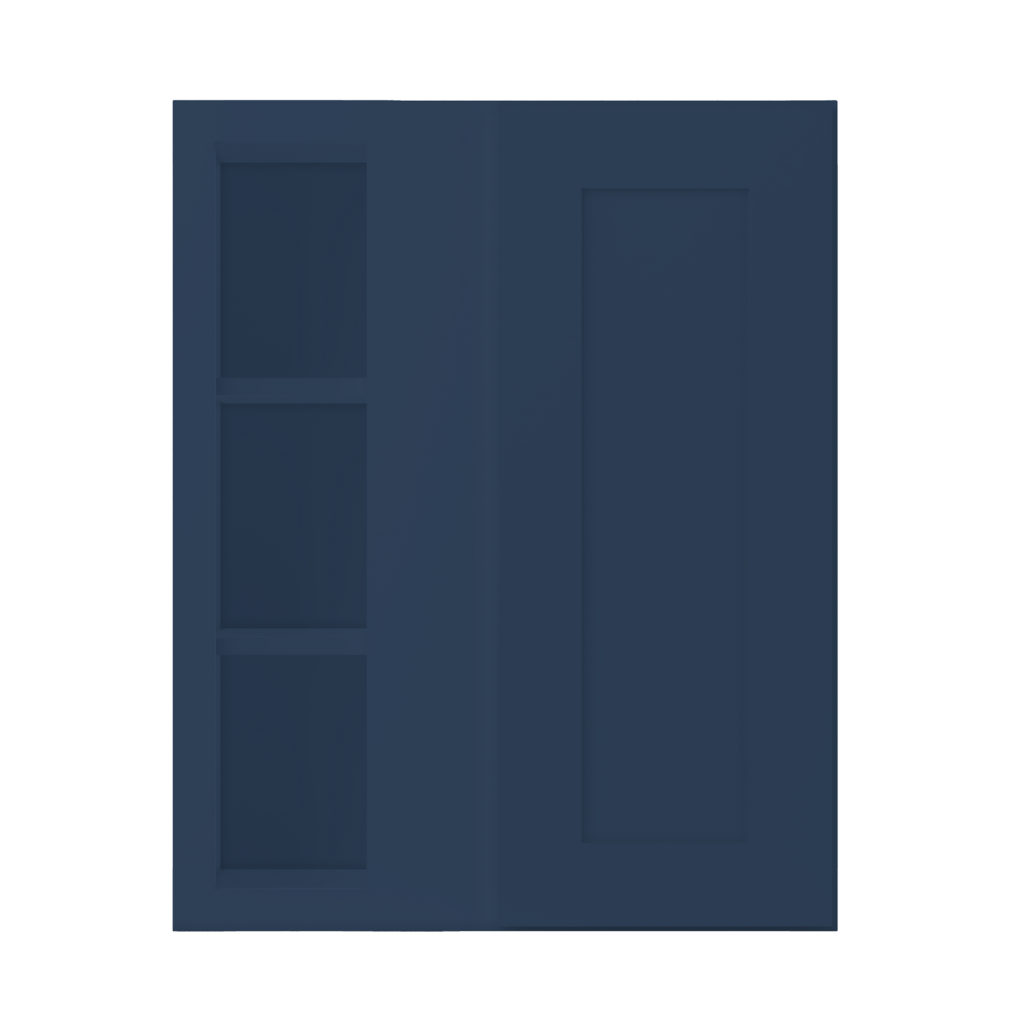 Square Corner Wall Blind Reversible Kitchen Cabinet SC2430 Danbury Blue LessCare 24 in. width 30 in. height 12 in.