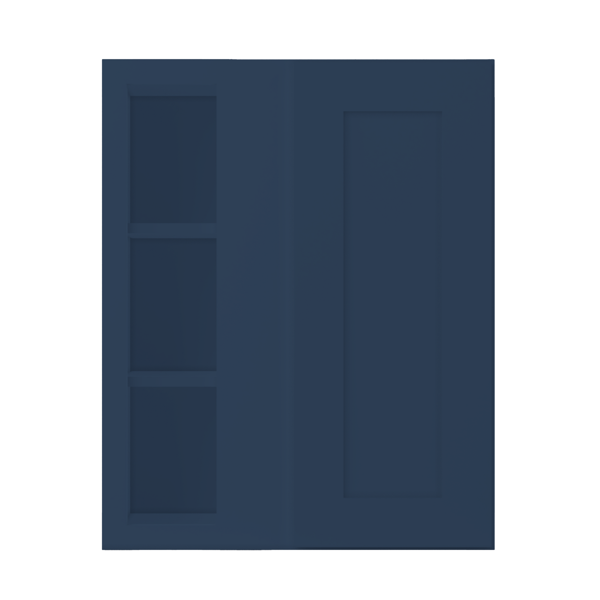 Square Corner Wall Blind Reversible Kitchen Cabinet SC2430 Danbury Blue LessCare 24 in. width 30 in. height 12 in.