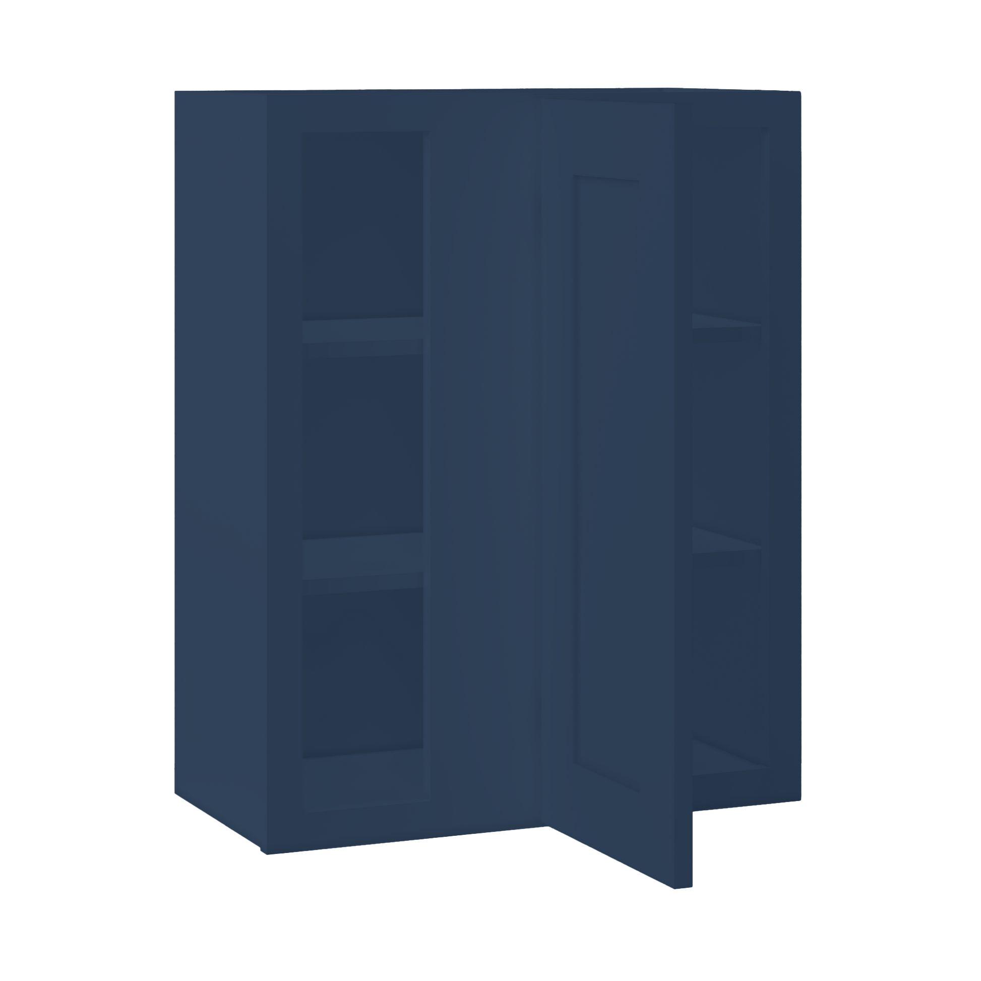 Square Corner Wall Blind Reversible Kitchen Cabinet SC2430 Danbury Blue LessCare 24 in. width 30 in. height 12 in.