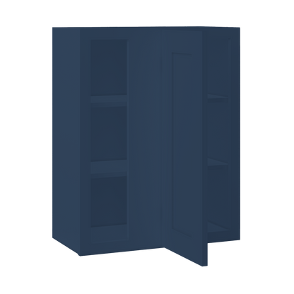 Square Corner Wall Blind Reversible Kitchen Cabinet SC2430 Danbury Blue LessCare 24 in. width 30 in. height 12 in.