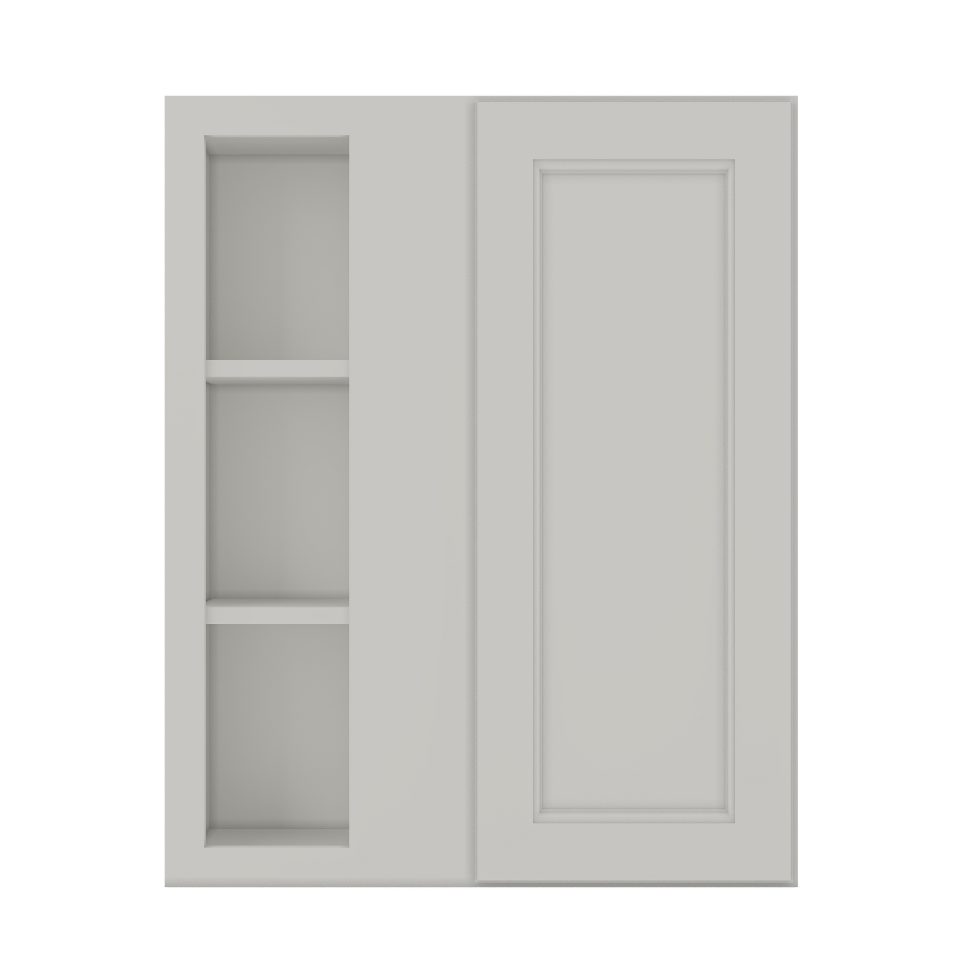 Square Corner Wall Blind Reversible Kitchen Cabinet SC2430 Milan Pearl LessCare 24 in. width 30 in. height 12 in. depth