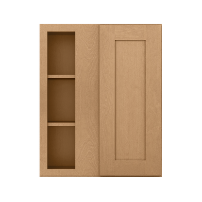 Square Corner Wall Blind Reversible Kitchen Cabinet SC2430 Shaker Toffee LessCare 24 in. width 30 in. height 12 in.