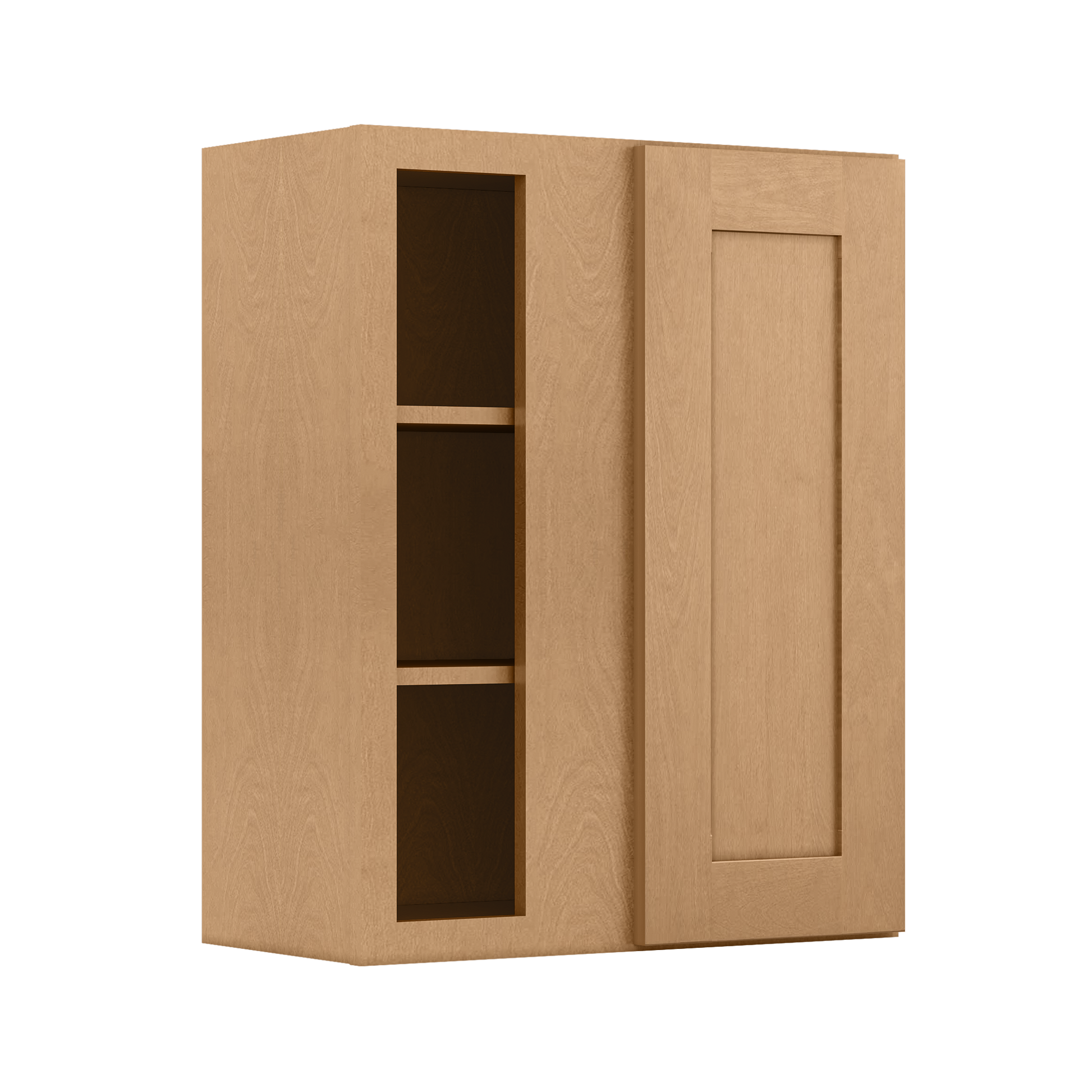 Square Corner Wall Blind Reversible Kitchen Cabinet SC2430 Shaker Toffee LessCare 24 in. width 30 in. height 12 in.