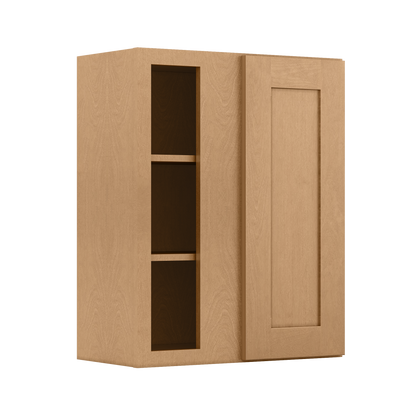 Square Corner Wall Blind Reversible Kitchen Cabinet SC2430 Shaker Toffee LessCare 24 in. width 30 in. height 12 in.