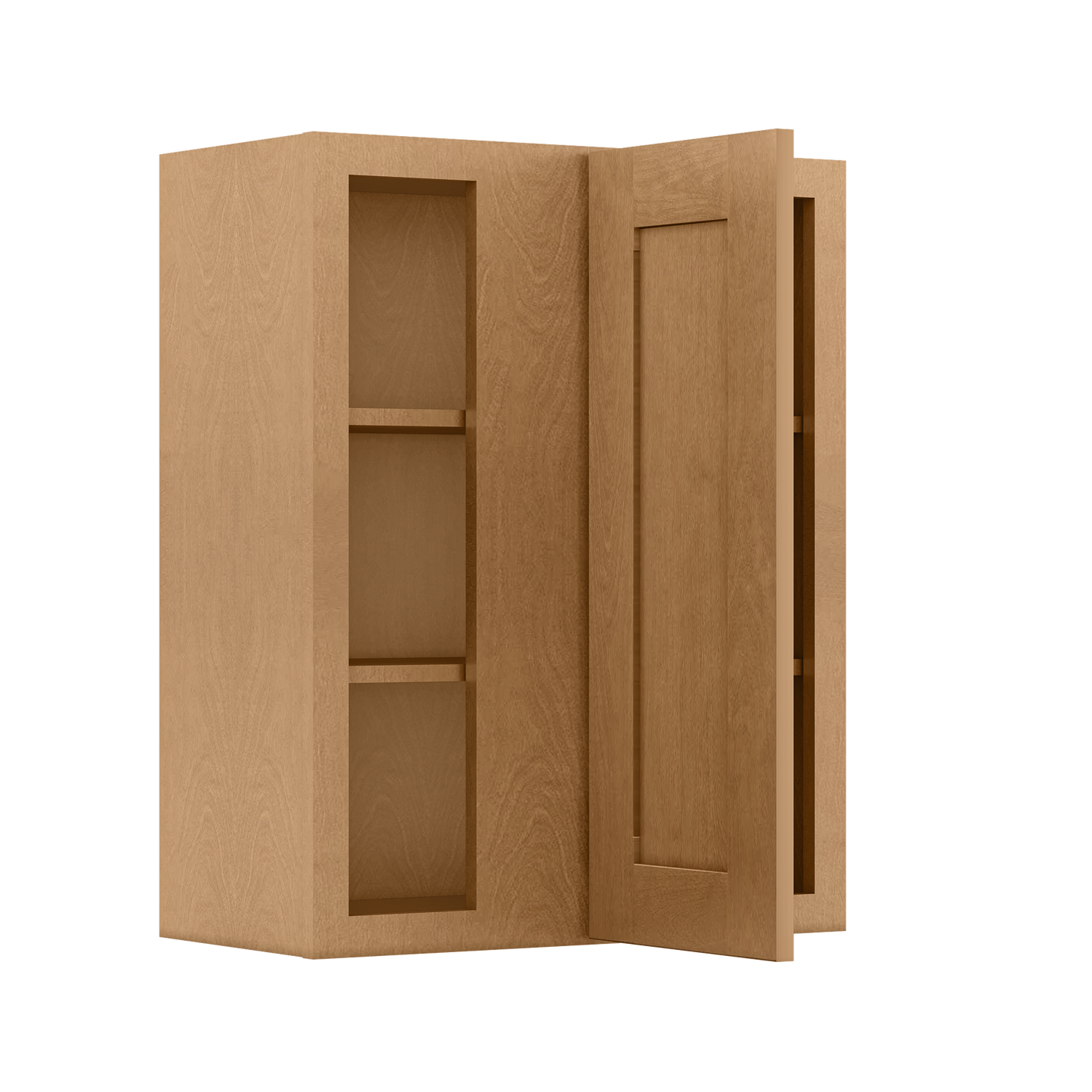 Square Corner Wall Blind Reversible Kitchen Cabinet SC2430 Shaker Toffee LessCare 24 in. width 30 in. height 12 in.