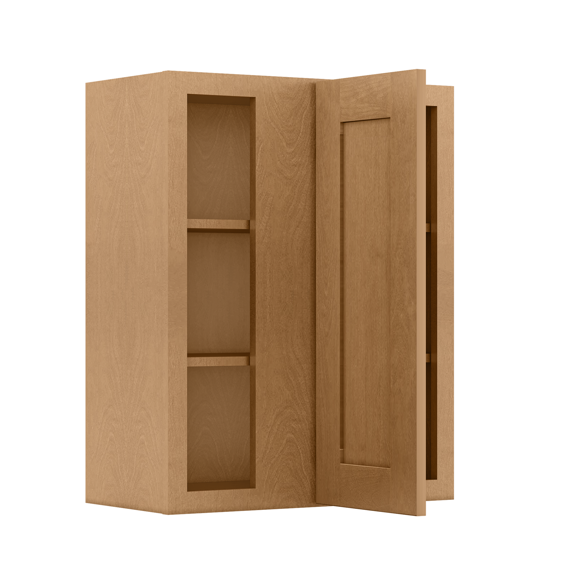 Square Corner Wall Blind Reversible Kitchen Cabinet SC2430 Shaker Toffee LessCare 24 in. width 30 in. height 12 in.